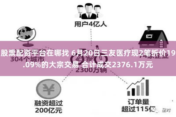 股票配资平台在哪找 6月20日三友医疗现2笔折价19.09%的大宗交易 合计成交2376.1万元