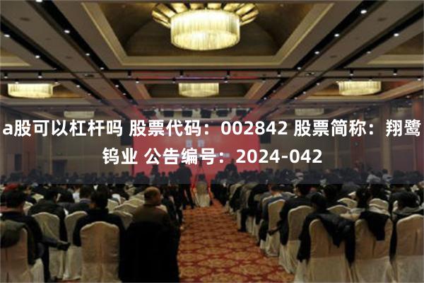 a股可以杠杆吗 股票代码：002842 股票简称：翔鹭钨业 公告编号：2024-042