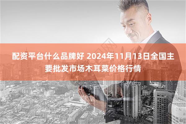 配资平台什么品牌好 2024年11月13日全国主要批发市场木耳菜价格行情