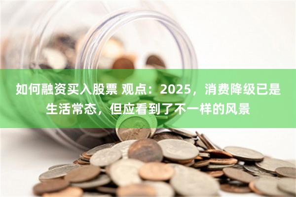 如何融资买入股票 观点：2025，消费降级已是生活常态，但应看到了不一样的风景